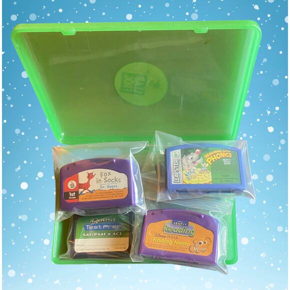 LeapFrog Lot w/ Case – LeapPad & Leapster Games Fox in Socks Nemo SAT Test Prep - Picture 5 of 6